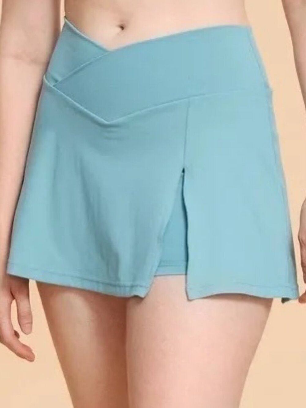 Blogilates Crisscross Slit Skort in Cameo Blue